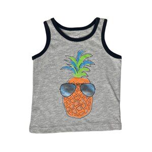 Kidgets Infants Pineapple Foil Sunglasses Shirt Tank Top Gray Size 12 M New